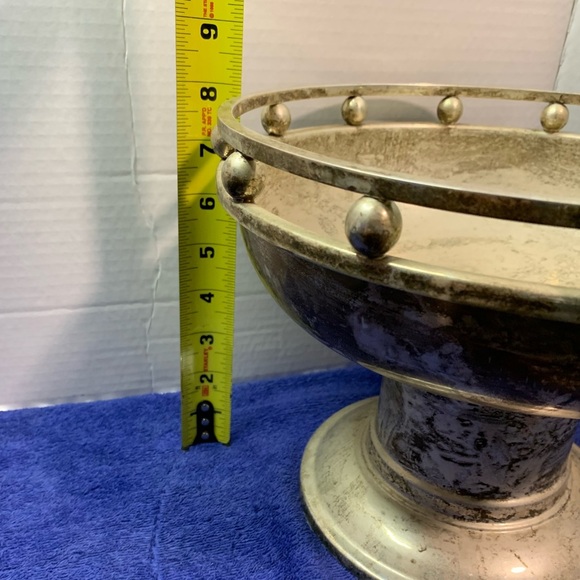 Larry Laslo Silverplate Bowl MCM Creative Gifts ART MODERNE DESIGN Trophy Award - Picture 8 of 10